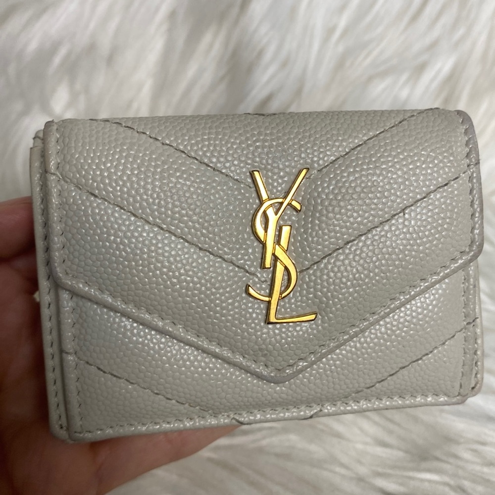 YSL Saint Laurent Paris Trifold compact wallet